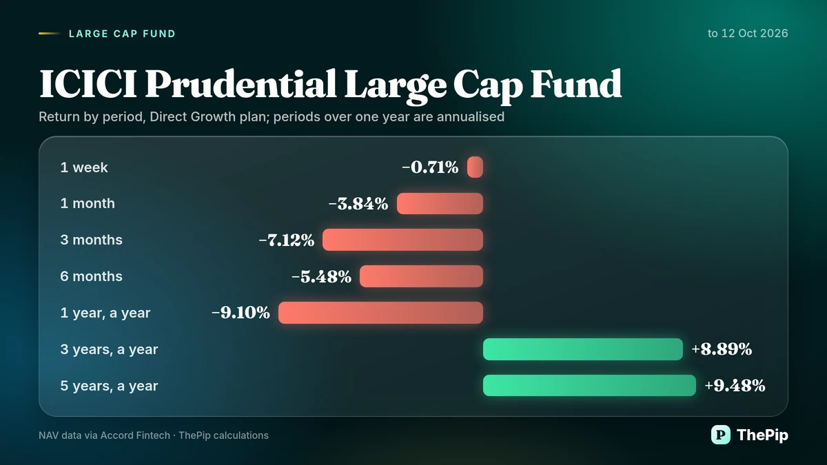 ICICI Prudential Large Cap Fund: return by period